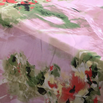 18 Forår&Sommer Blomst Digital Print Silke Georgette Stof For Kvinder Kjole 114cm 12Momme Mode klud Til DIY Syning salg