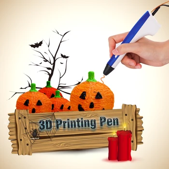 AW 3D-Print-Pen For Børn-Voksne Med 2 Gratis 1.75 mm Endeløse Moderne Kunst Og Håndværk Af SUNLU Nyeste 3D-Kuglepenne -Blå Farve