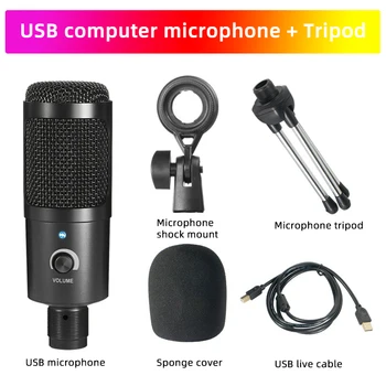 CELLA BYEN USB Kondensator Mikrofon Sæt K1 Optagelse Mikrofon, Computer Live K Sang Online Spil Anker Chat-Enhed