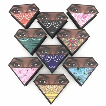Diamant Falske Øjenvipper Emballage Mode Personlighed Falske 3D-Mink-Vipper Kasser Faux Strip Diamant Form Tilfælde Tomme