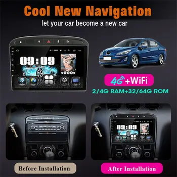 2 din Android bil Radio Mms video-Afspiller til Peugeot 308 og 408 308SW 2012-2018 Auto 2din stereo-Tv med GPS-Navigation JMCQ
