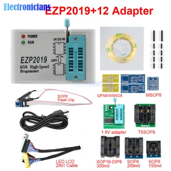 EZP2019 Høj Hastighed USB-SPI Programmør EZP 2019 Støtte 24 25 26 93 25 EEPROM Flash BIOS-Chip med 2/5/8/12 Adapter Udvide yrelsen