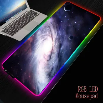 MRG RGB Gaming musemåtte det Ydre Rum Musemåtte Store Anti-slip XL Tastatur Skrivebord musemåtten til Bærbar LED-Belysning Spille Mat