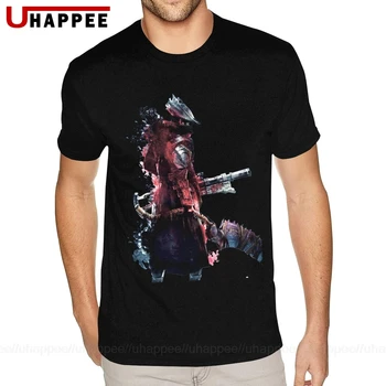 Cool Shirt Designs Bloodborne Hunter T-Shirts Herre 3XL Korte Ærmer Rød Besætning Hals t-Shirts