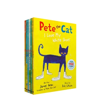 6 Bøger/Sæt Jeg Kan Læse Pete The Cat Børn Klassiske Historie Bøger, Børn Tidligt Educaction Engelsk Korte Historier At Læse Bogen