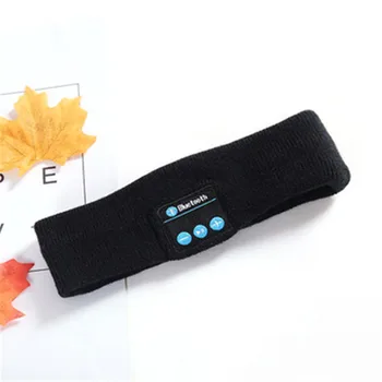 Fashionable Genopladelige Trådløse Musik Pandebånd Indbyggede Højttaler Mikrofon Bluetooth Hovedtelefon til Sport