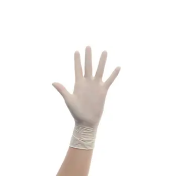 100 STK Engangs Latex Handsker Hvid Non-Slip Sikkerhed Handske Laboratorium Gummi Latex Handsker Husholdning Rengøring Beskyttende Handsker