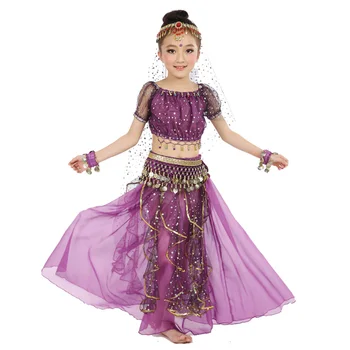 Ny Stil Mavedans Kostume Orientalsk Dans Kostumer Danser Tøj Indisk Dans Kostumer Til Børn Mavedans 7pcs/sæt