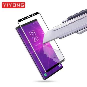 YIYONG 3D-Kant Buet Glas Til Samsung Galaxy S8 S9 Plus S7 Kant Hærdet Glas Skærm Protektor Til Samsung Note 8 9 S Glas