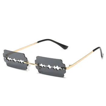 2020 Rammeløse Blade Solbriller Kvinder Luksus Mærke Gothic Metal Solbriller Mænd, Særlig Farverigt Design Solbriller Kvinde Mand
