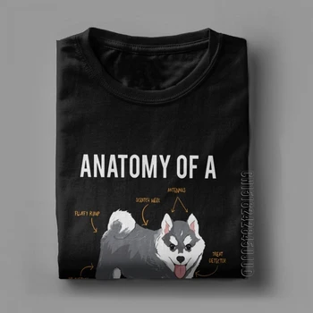Mænds Anatomi Af Pomsky T-Shirt Hund Racen Dog Lover Bomuld Tøj Hipster Camisetas O-Neck t-Shirt Part T-Shirt