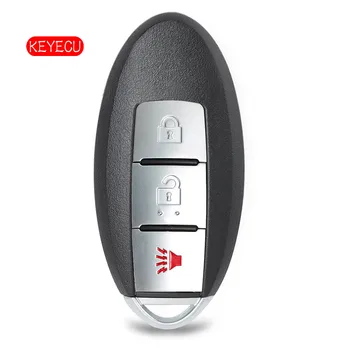 Keyecu Smart Key Nøglefri adgang Fjernbetjening 3-Knappen Fob for Nye Nissan Tiida 2007-2012
