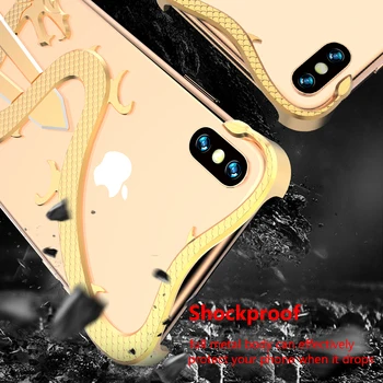 Til iPhone XS Antal Dække Sagen Luksus-Slanke Hard Metal Aluminium Rustninger Beskyttende Kofanger Phone Case for iPhone-XR-X bagcoveret