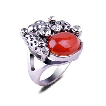 Nye Tiger Eye Sølv Ring i Antik Rød Agat Ametyst Indstilling Samle Penge Crystal Style Vintage Mænd Gave Finger Ringe til Kvinder