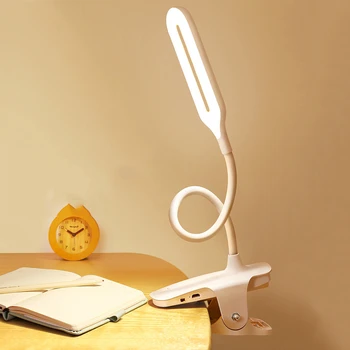 Kreative LED 360° Folde, Klemme bordlampe Beskyttelse af Øjne USB-Genopladelige Dæmpning Klip På Light For Bogen Seng Og Computere