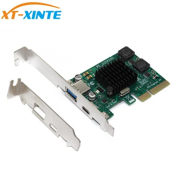 Tilføj på Kort PCI-E-USB3.1 Type-c Dual-port udvidelseskort Desktop PC Bundkort PCIE-4x USB 3.1 Type-En Type C-Riser Adapter