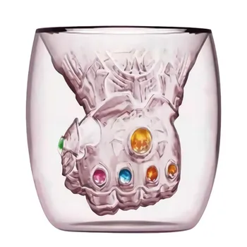 Dobbeltvægget Glas Håndlavet Glas Og Kop Te Kopper Og Krus Uendelig Perle Dekoration Drinkware