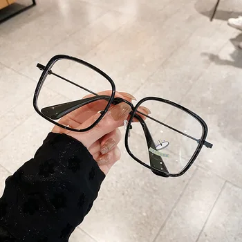 Oversize Optisk Ramme Kvinder Square Shades Brillerne UV400 Herre Retro Briller G Design Briller Metal Moypia Briller