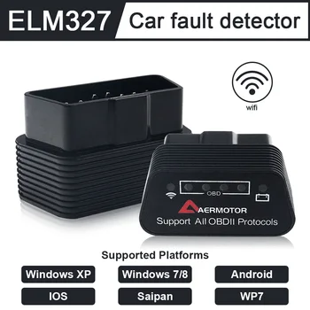 Bluetooth WIFI V1.5/V2.1 Elm327 obd2 scanner OBD bil diagnostisk værktøj kode reader Til Android Windows PIC18F25K80 Bil tilbehør