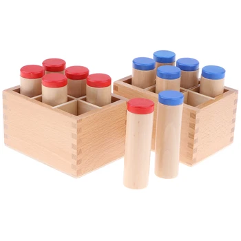 Montessori Sensoriske Materiale Toy - Lyd Cylinder-Kasse Træ Legetøj Kids Børnehaveklasse Børnehave Uddannelse