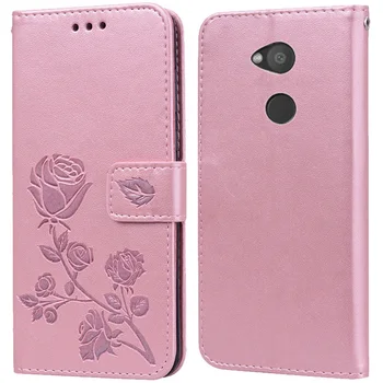 Luksus Læder Flip Book Case til Sony Xperia L2 Dual H3311 H3321 H4311 Rose Flower Pung Stå Tilfælde Telefonens Cover Taske coque