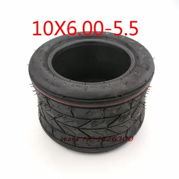 God kvalitet 10 tommer bredere dæk 10x6.00-5.5 for motorcykel vakuum-Road dæk slangeløse dæk hjul