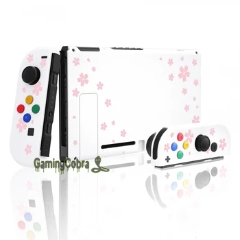 Pink Sakura Kronblade Soft Touch Greb bagplade + Controller Shell w/ Fuld Sæt Knapper til NS Skifte Håndholdte Konsol & Glæde-Con