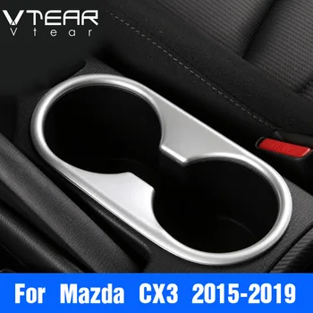 Vtear For Mazda CX-3 CX3 2020 Krom Tilbehør-Center Konsol Cup Panel frame Trim Dække Indvendige Dele Lister accessorios