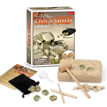 Pædagogisk legetøj grænseoverskridende børn arkæologisk legetøj Manuel DIY arkæologiske udgravning guld, jernmalm toy s