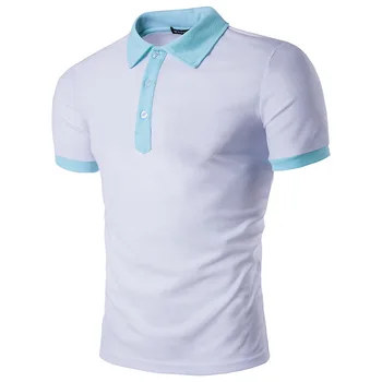 SWAGWHAT Sommeren korte Ærmer Polo Shirt mænd Turn down Krave mode Slank casual Åndbar Solid Farve Business polo shirt 2019