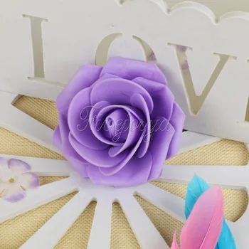 100pcs Kunstig Blomst Hoved 7cm Bryllup Home Decor PE Skum Steg for Diy Dekorative Blomster Kranse Scrapbooking Kissing Bold
