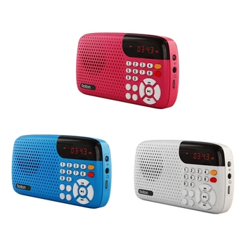 Rolton Bærbare Global FM-Radio, Dab-Radioer Portatil Am Fm Musik Afspiller Højttaler TF-Kort, USB-til-Telefon med LED-Display