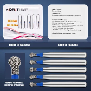 BC-S42 Dentale Instrumenter 50stk/10packs Turbine Dentale Burs Høj Hastighed Håndstykket Reservedele til Tandblegning