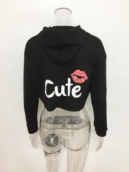 Søde kærlighed, hjerte, Sweatshirts og Hættetrøjer 2019 Kvinder Casual Kawaii Harajuku Punk Mode til Piger Tøj Europæiske Toppe koreansk