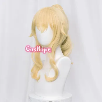 Genshin Indvirkning Jean Cosplay Kvinder 40cm Let Gyldne Cosplay Paryk Anime Cosplay Parykker varmeandige Syntetiske Parykker Halloween