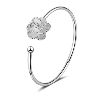 Nye Ankomst koreansk Stil, Mode 925 Sterling Sølv Smykker, Armbånd Kvindelige Søde Kirsebær Blomst Kvindelige Gave Armringe SB139
