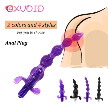 EXVOID Silicone Butt Plug-Jelly Vibrator Anal Vibrator-Plug G-spot Prostata Massager Sex Legetøj til Kvinder, Mænd Gay Voksen Produkter