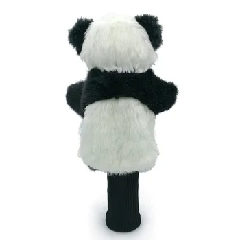 China Panda Bearcat Golf Hoved Dække Fairway Woods Hybrid Dyr Golfklubber Headcover & Lange Ærmer Mascot Nyhed Sød Gave