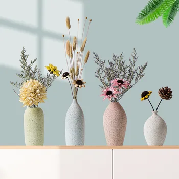 Boligmontering Keramiske Matteret Lille Vase Dekoration Kreative Model Værelses Stue, Spisebord Blomst