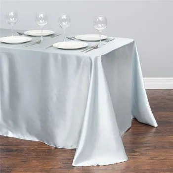 Multi farve satin dug for brylluppet part, der banket dekoration/polyester duge bordet, dække bord overlay