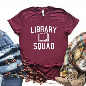 Bibliotek Trup Print Kvinder t-shirts Bomuld Casual Sjove t-Shirt Dame-Top Hipster Tee 6 Farve NA-678