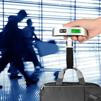50kg Digital Kuffert Skala Hængende Skala Elektronisk LCD-Rejse Kuffert Bagage Pose Vægt Skalaer 40% off
