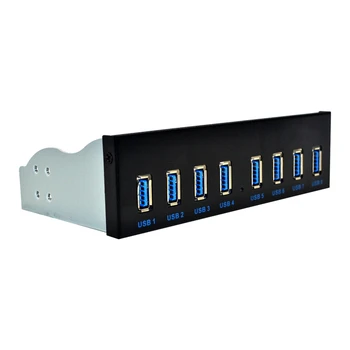 19 Pin Til 8-Port USB 3.0 Hub 5,25-Tommers CD-Rom-Drev i CD-Rom-Front Panel for Computer Sag