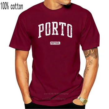 Kvalitet T-Shirts til Mænd Udskrivning Korte Ærmer O-Neck t-shirt Porto Portugal T-shirt