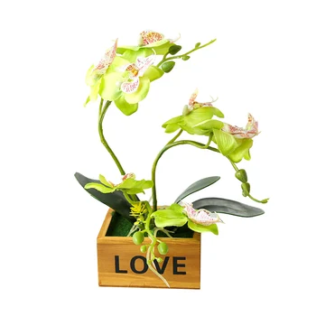 Træ Kunstige Potteplanter Butterfly Orkidé Flower Bonsai til Hjemmet, Haven Dekoration Part Kontor Hotel Ornament Falske Blomster, Planter