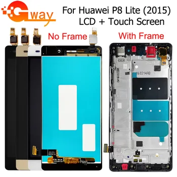 For Huawei P8 Lite LCD-Skærm Touch screen Digitizer Assembly Med Ramme Udskiftning ALE-L04 ALE-L21 For huawei p8 Lite LCD -