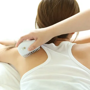 Ny El-Meridian-Massage Børste Vibrationer Skraber Massage Kam Krop Skrabning Massageapparat Tilbage og Ansigt Kinesiske Gua Sha Værktøj