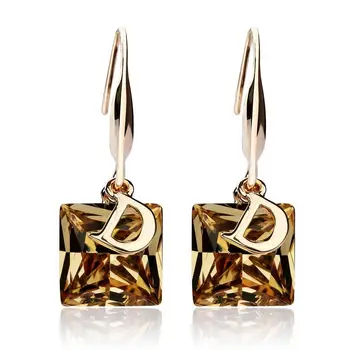 14K guld vintage swing øreringe til kvinder 2020 skinnende drop øreringe, mode smykker til bryllup part Julegaver