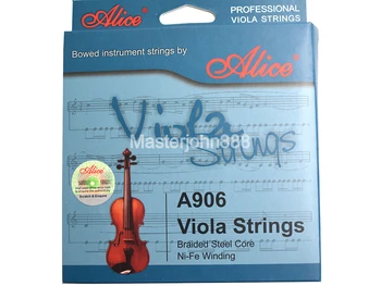 Alice A906 Viola Strings Flettet Kerne af Stål&Ni-Fe Snoede 1.-4th Strenge Gratis Shippng