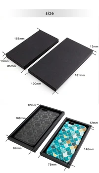 50 stk Engros Beskyttende Emballage til iPhone X Sag Luksus Emballage til Samsung Note8 Tilfælde gaveæske med Tilpasning